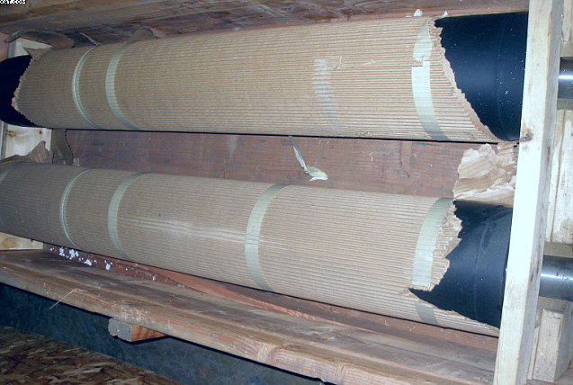 Rubber Rolls, 64", NEW, 1/4" rubber thickness,